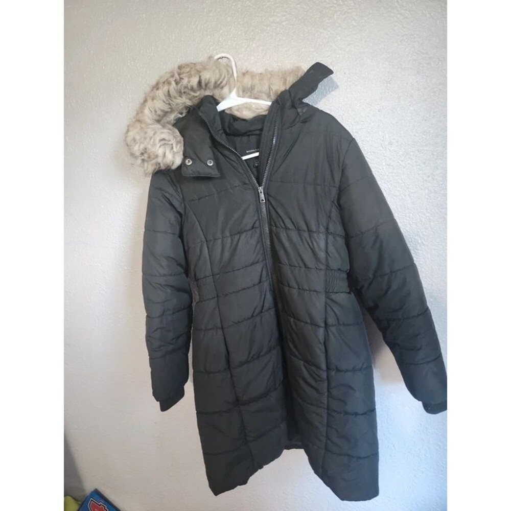 Banana Republic black puffer coat with for Hood